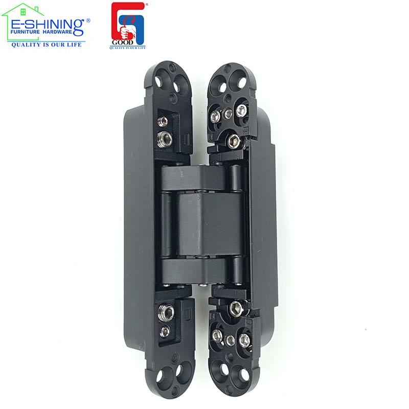 E-SHINING Heavy Duty 3D Adjustable Invisible Concealed Hidden 80 KG Wooden Door Hinges